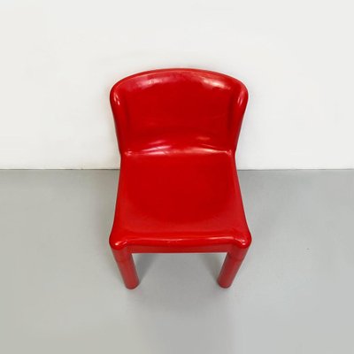 Space Age Italian Red Plastic Chairs by Carlo Bartoli for Kartell, 1970s, Set of 2-GDD-1291580