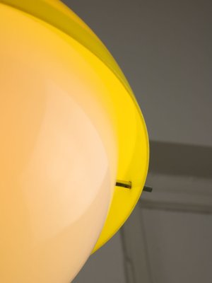 Space Age Italian Yellow Acrylic Glass Pendant Lamp, 1970s-HGJ-1757215