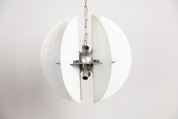 Space Age Ivory Metal Chandelier-LMR-1285504