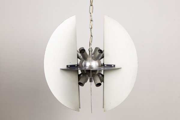 Space Age Ivory Metal Chandelier-LMR-1285504