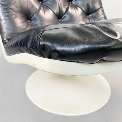 Space Age Leather Swivel Chair from Play, Italy, 1970s-GDD-1416754