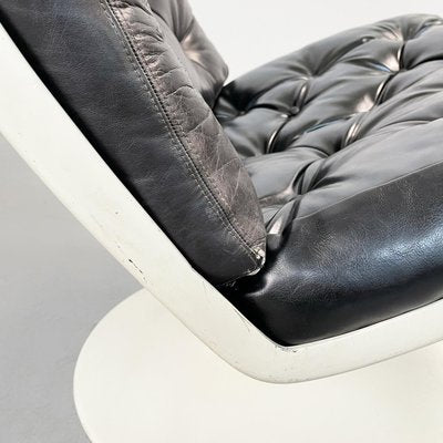 Space Age Leather Swivel Chair from Play, Italy, 1970s-GDD-1416754