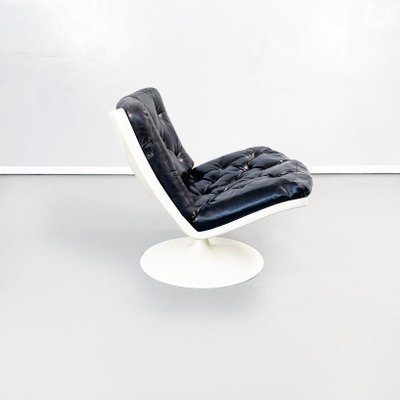 Space Age Leather Swivel Chair from Play, Italy, 1970s-GDD-1416754