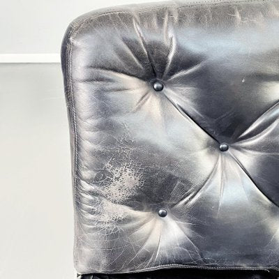 Space Age Leather Swivel Chair from Play, Italy, 1970s-GDD-1416754