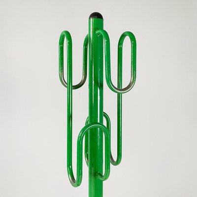 Space Age Modern Italian Floor Coat Hanger in Green Metal, 1970s-GDD-1815889