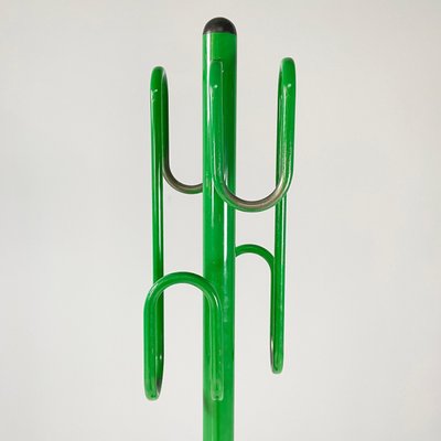 Space Age Modern Italian Floor Coat Hanger in Green Metal, 1970s-GDD-1815889