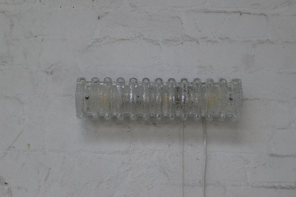 Space Age Murano Structured Ice Glass Model A241 Wall Lamp from Glashütte Limburg, 1970s-VRE-984385