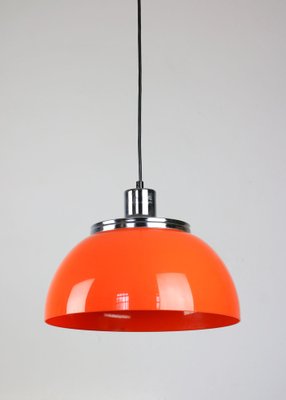 Space Age Orange Faro Pendant Lamp by Luigi Massoni for Guzzini, 1960s-HGJ-1744400