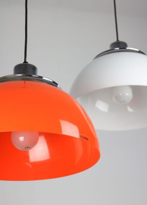 Space Age Orange Faro Pendant Lamp by Luigi Massoni for Guzzini, 1960s-HGJ-1744400