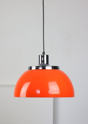 Space Age Orange Faro Pendant Lamp by Luigi Massoni for Guzzini, 1960s-HGJ-1744400