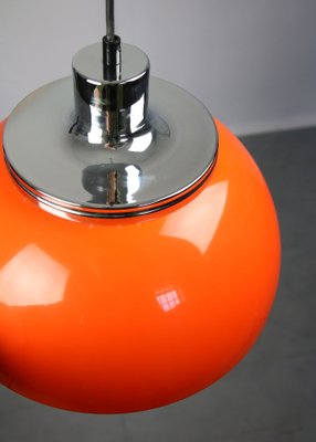 Space Age Orange Faro Pendant Lamp by Luigi Massoni for Guzzini, 1960s-HGJ-1744400