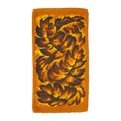 Space Age Orange Fern Rug, 1970s-XMR-1784025