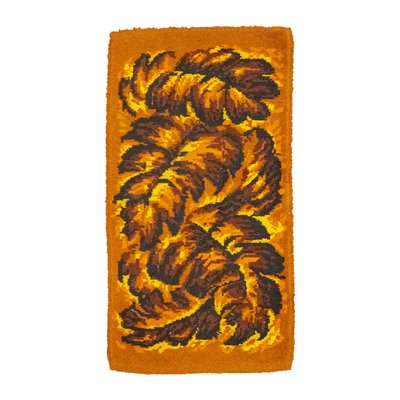 Space Age Orange Fern Rug, 1970s-XMR-1784025