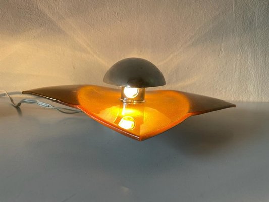 Space Age Orange Glass Sconces, Germany, 1970s-RDS-1147981