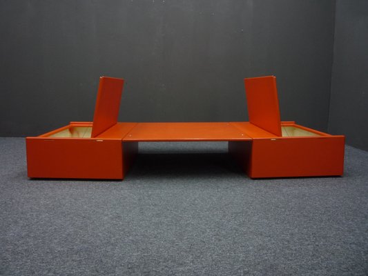 Space Age Orange Modular Lowboard, 1960s, Set of 3-UG-1742985