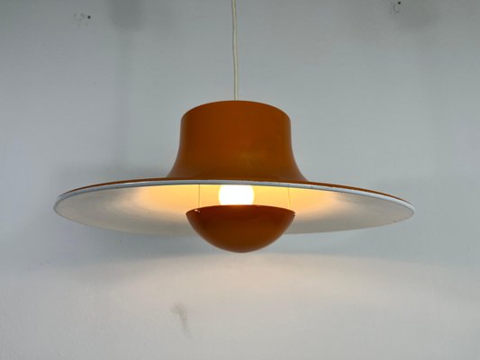 Space Age Orange Pendant Lamp from Erco, Germany, 1970s-PUK-1317204