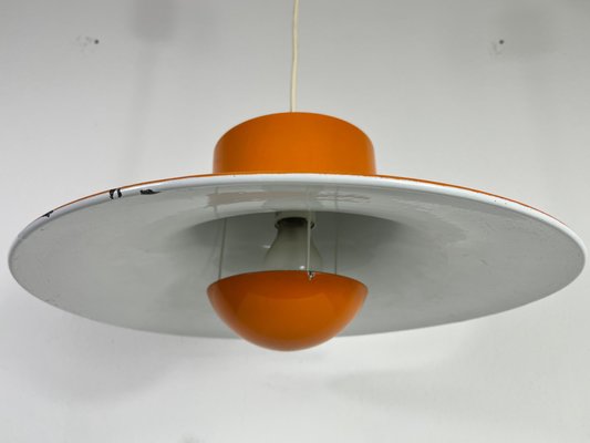 Space Age Orange Pendant Lamp from Erco, Germany, 1970s-PUK-1317204