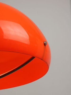 Space-Age Orange Pendant Lamp in Acrylic and Metal, 1970s-HGJ-1318731