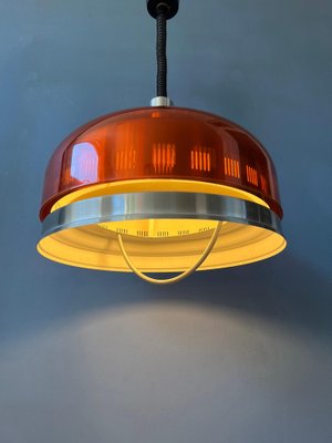 Space Age Orange Transparent UFO Pendant Lamp-ZBK-1717778