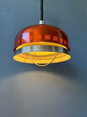 Space Age Orange Transparent UFO Pendant Lamp-ZBK-1717778