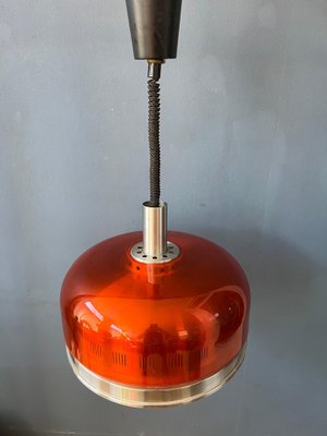 Space Age Orange Transparent UFO Pendant Lamp-ZBK-1717778