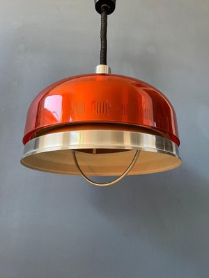 Space Age Orange Transparent UFO Pendant Lamp-ZBK-1717778