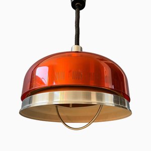 Space Age Orange Transparent UFO Pendant Lamp-ZBK-1717778