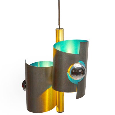 Space Age Spirelli Pendant Lamp in Turquoise-XMR-983488