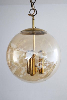 Space Age Sputnik Brass Globe Pendant from Doria Leuchten, 1970s-FJP-1789518