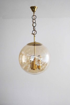 Space Age Sputnik Brass Globe Pendant from Doria Leuchten, 1970s-FJP-1789518