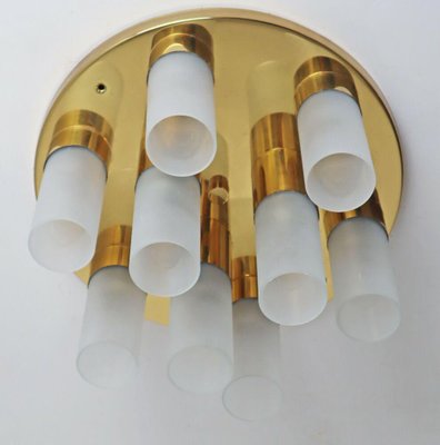 Space Age Sputnik Ceiling Light in Gold Brass, 1970s-1990s-ESB-1376851