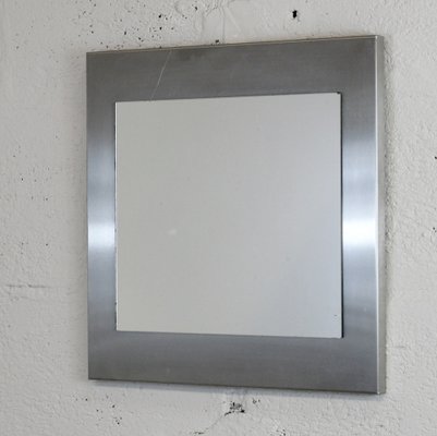 Space Age Stainless Steel Mirror, France, 1970s-MAO-1309333