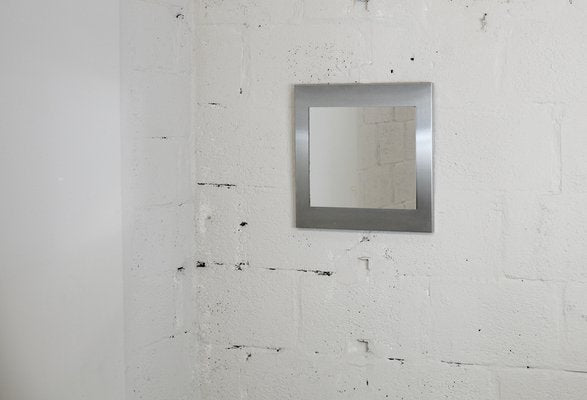 Space Age Stainless Steel Mirror, France, 1970s-MAO-1309333