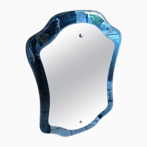 Space Age Well Shaped Blue Mirror from Cristal Arte, 1970s-NMK-2021734