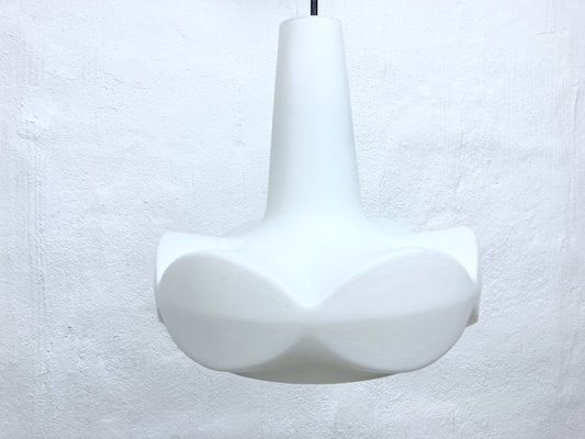 Space Age White Glass Hanging Lamp from Peill & Putzler, 1970s-AET-1718679