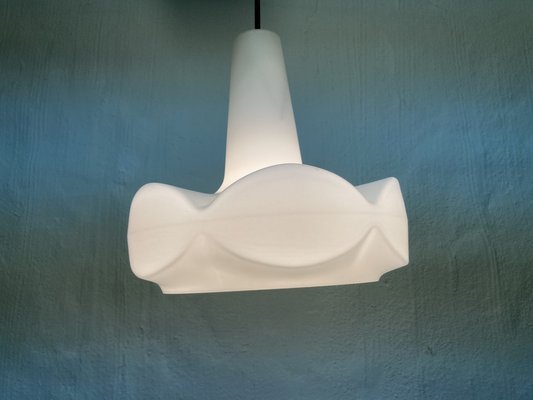 Space Age White Glass Hanging Lamp from Peill & Putzler, 1970s-AET-1718679