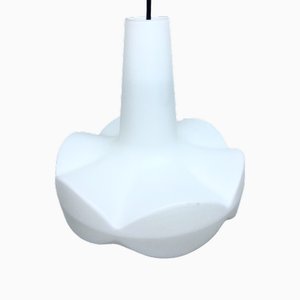 Space Age White Glass Hanging Lamp from Peill & Putzler, 1970s-AET-1718679