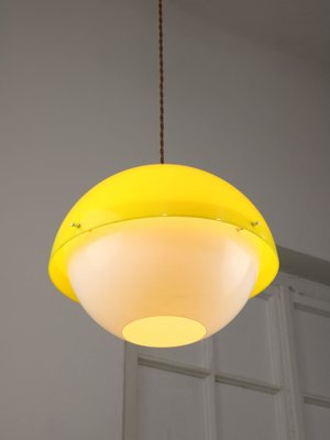 Space Age Yellow Acrylic Glass Pendant Lamp, 1970s-HGJ-1723729