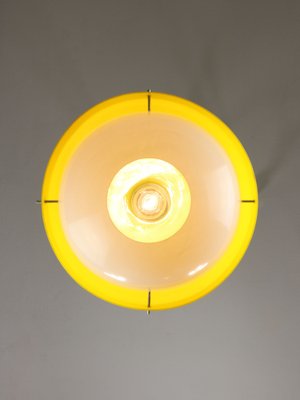 Space Age Yellow Acrylic Glass Pendant Lamp, 1970s-HGJ-1723729