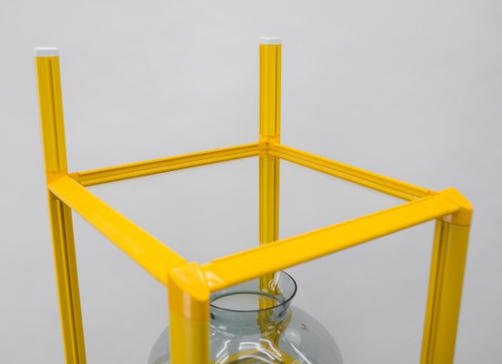 Space Age Yellow Plug-in Rack in Plastic and Glass, 1970s-KQB-1240166