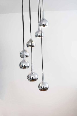 Spage Age Chrome Ball Cascade Ceiling Light by Panton, 1970s-FJP-1720291