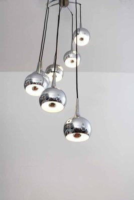 Spage Age Chrome Ball Cascade Ceiling Light by Panton, 1970s-FJP-1720291