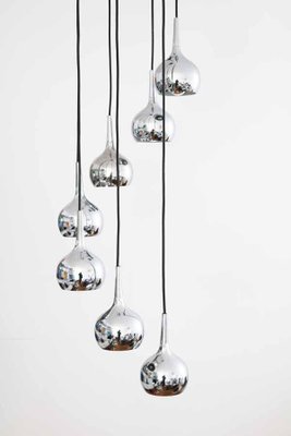 Spage Age Chrome Ball Cascade Ceiling Light by Panton, 1970s-FJP-1720291