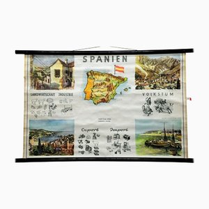 Spain Landscape Culture Souvenir Rollable Map Poster Wall Chart-KJP-1149535