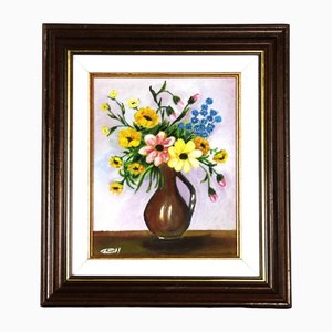 Spanish Artist, Floral Still Life, 20th Century, Oil on Canvas-ZYI-1332054