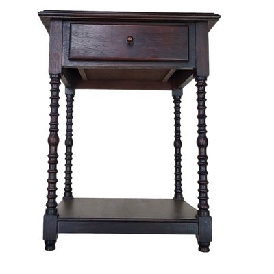 Spanish Auxiliary Table with Legs in Balls in Balls and Drawer-TCS-1780067