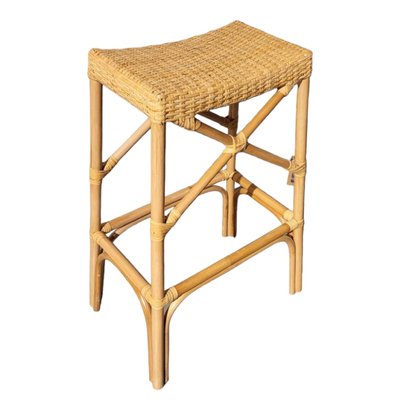 Spanish Bambu and Ratan Stool, Set of 2-TCS-1816424