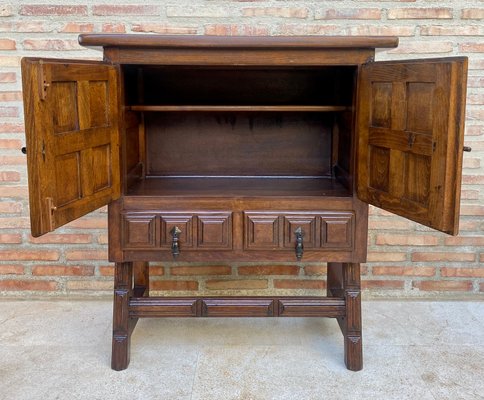 Spanish Baroque Chest of Drawers in Carved Walnut, 1940s-NOU-1299696