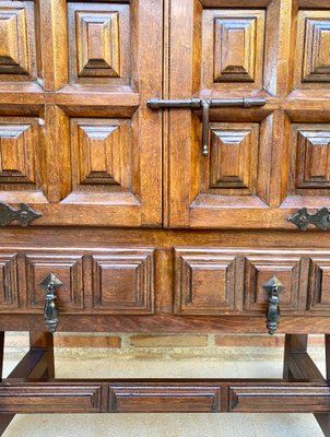 Spanish Baroque Chest of Drawers in Carved Walnut, 1940s-NOU-1299696