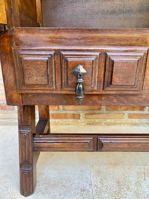 Spanish Baroque Chest of Drawers in Carved Walnut, 1940s-NOU-1299696